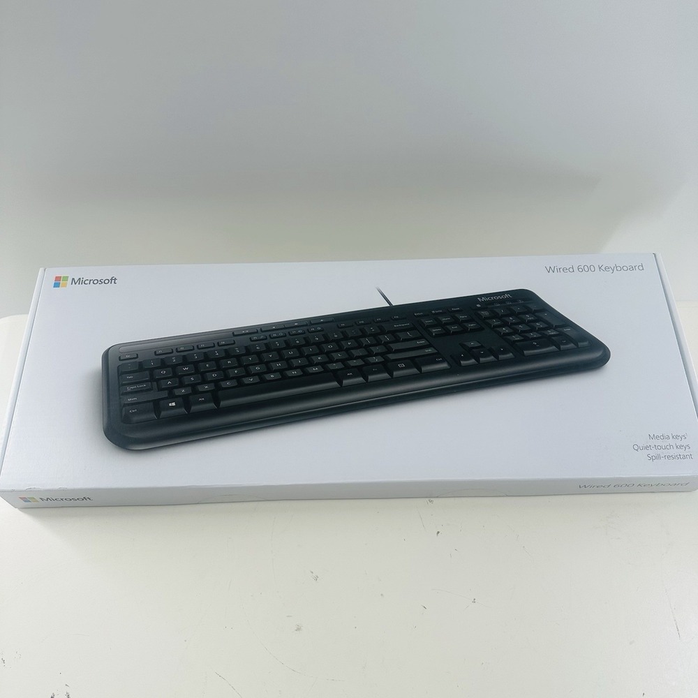Microsoft Wired Keyboard 600 ANB00001 Wired New Black w Box